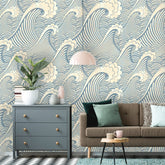 Great Wave Vintage Retro  Wallpaper